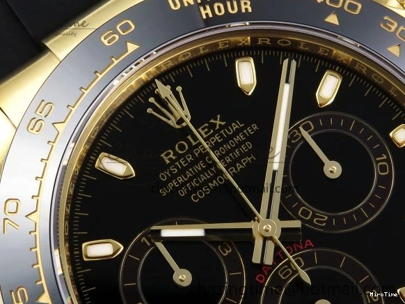 MiroTime 0106 DAYTONA 116518 APSF 1:1 BEST EDITION BLACK DIAL ON OYSTERFLEX RUBBER STRAP SH RelaxedFit 1782